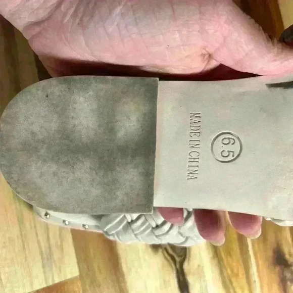 Steve Madden square toe WOMEN'S SANTINA WOVEN slip on SLIDE SANDALS size 6.5 - Picture 3 of 5